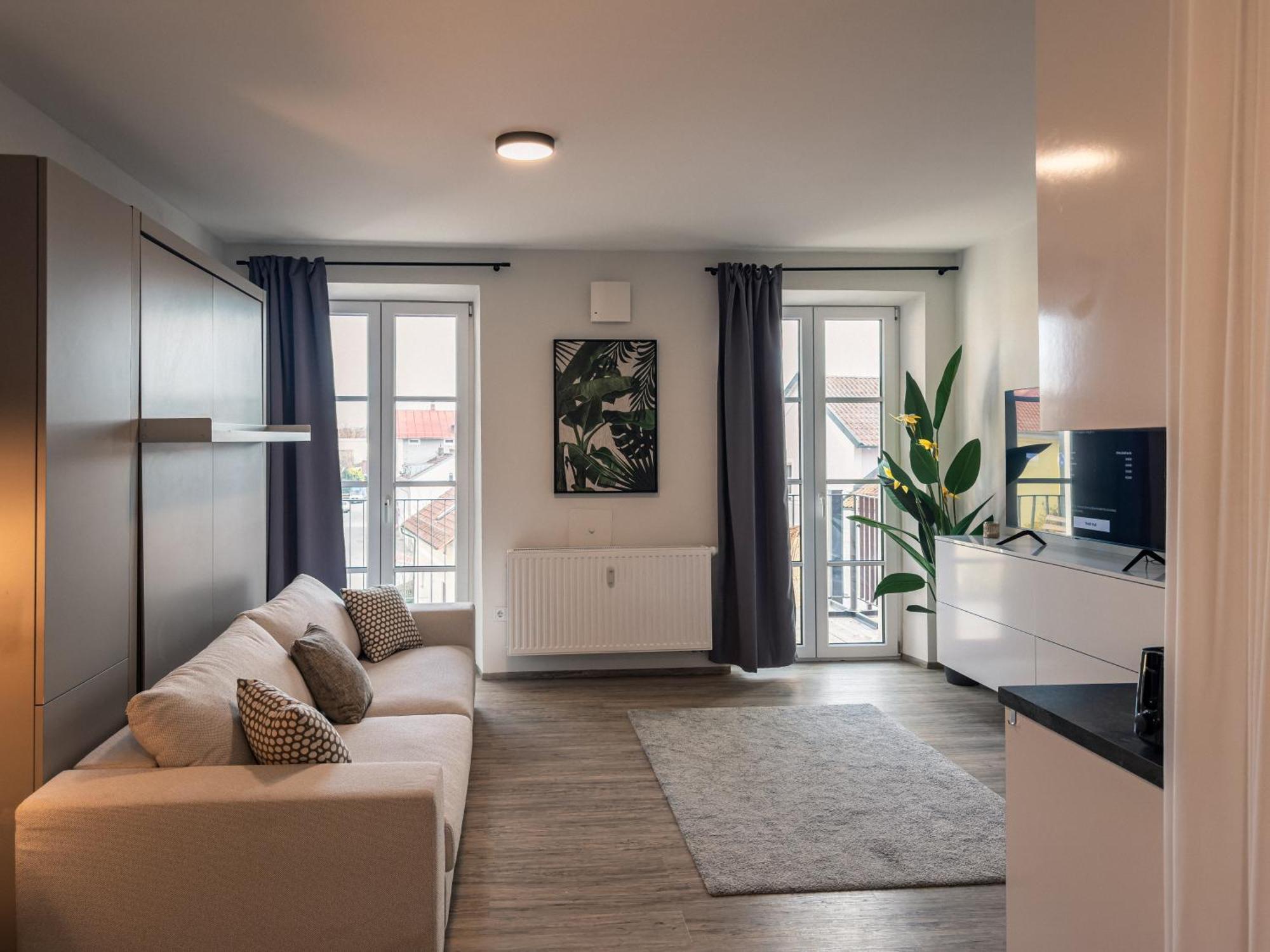 Crest - Riverside Lofts Mit Parken I Balkon I Kueche I Regendusche Passau Exterior foto